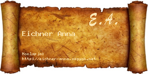 Eichner Anna névjegykártya